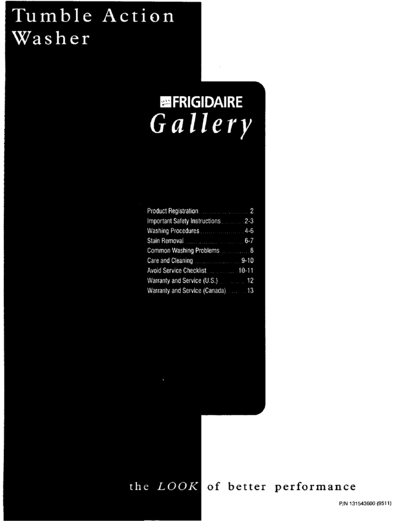 Frigidaire Gallery FWT445GC User manual