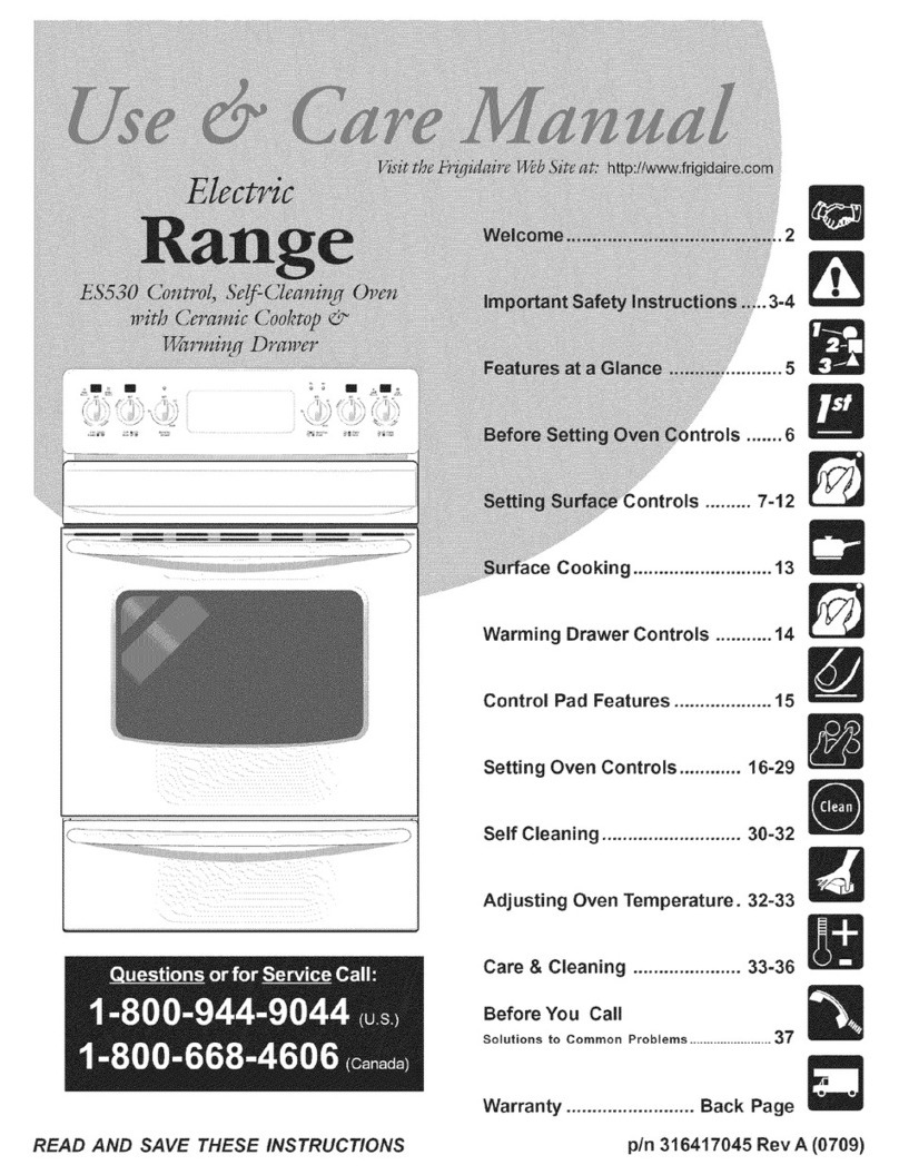 Frigidaire PLEFZ389GCA User manual Frigidaire PLEFZ389GCA User manual