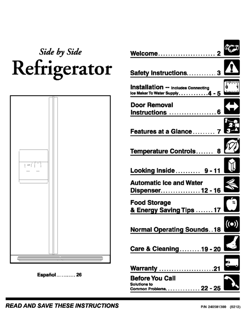 Frigidaire FRS23F4CQ5 User manual Frigidaire FRS23F4CQ5 User manual