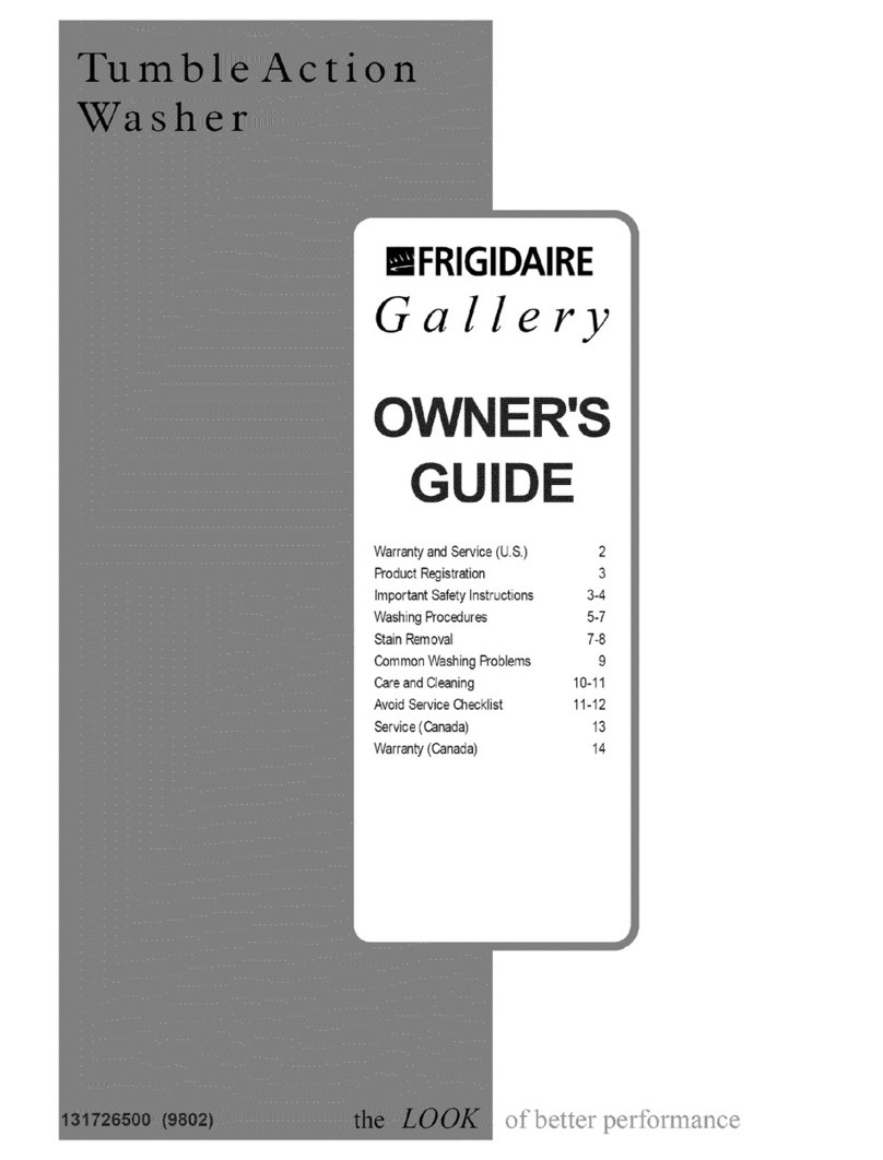 Frigidaire Gallery FWT449GFS1 User manual