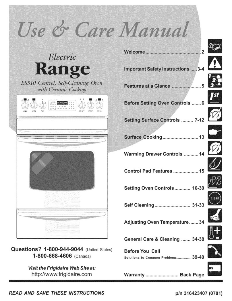 Frigidaire CPLEFZ98GCB User manual