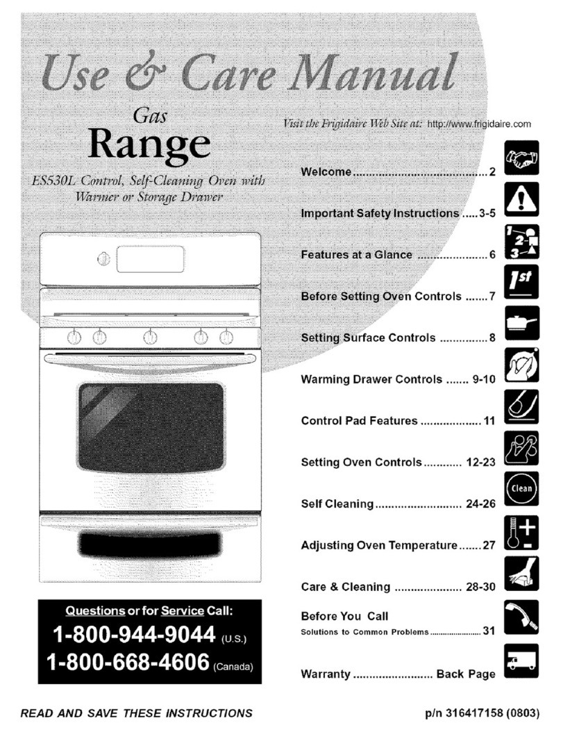 Frigidaire FGFL87GSE Use & care manual