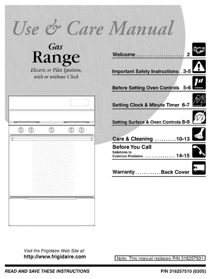 Frigidaire FPF303CWD User manual Frigidaire FPF303CWD User manual