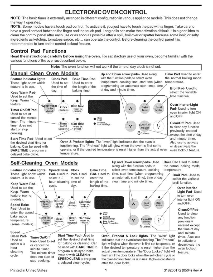 Frigidaire CFES366FC5 Use and maintenance manual
