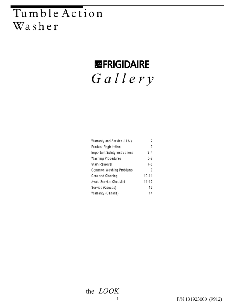 Frigidaire Gallery FWT647GHS0 User manual Frigidaire Gallery FWT647GHS0 User manual