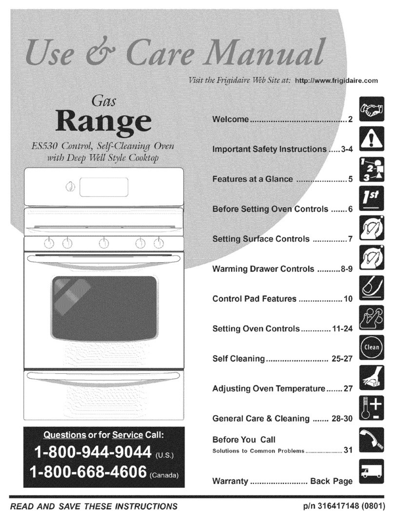 Frigidaire GLGF389GBD User manual