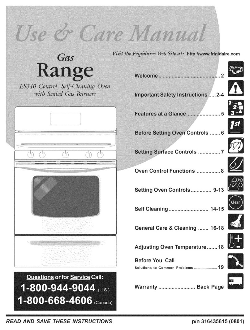 Frigidaire CGLGFZ86GCC User manual