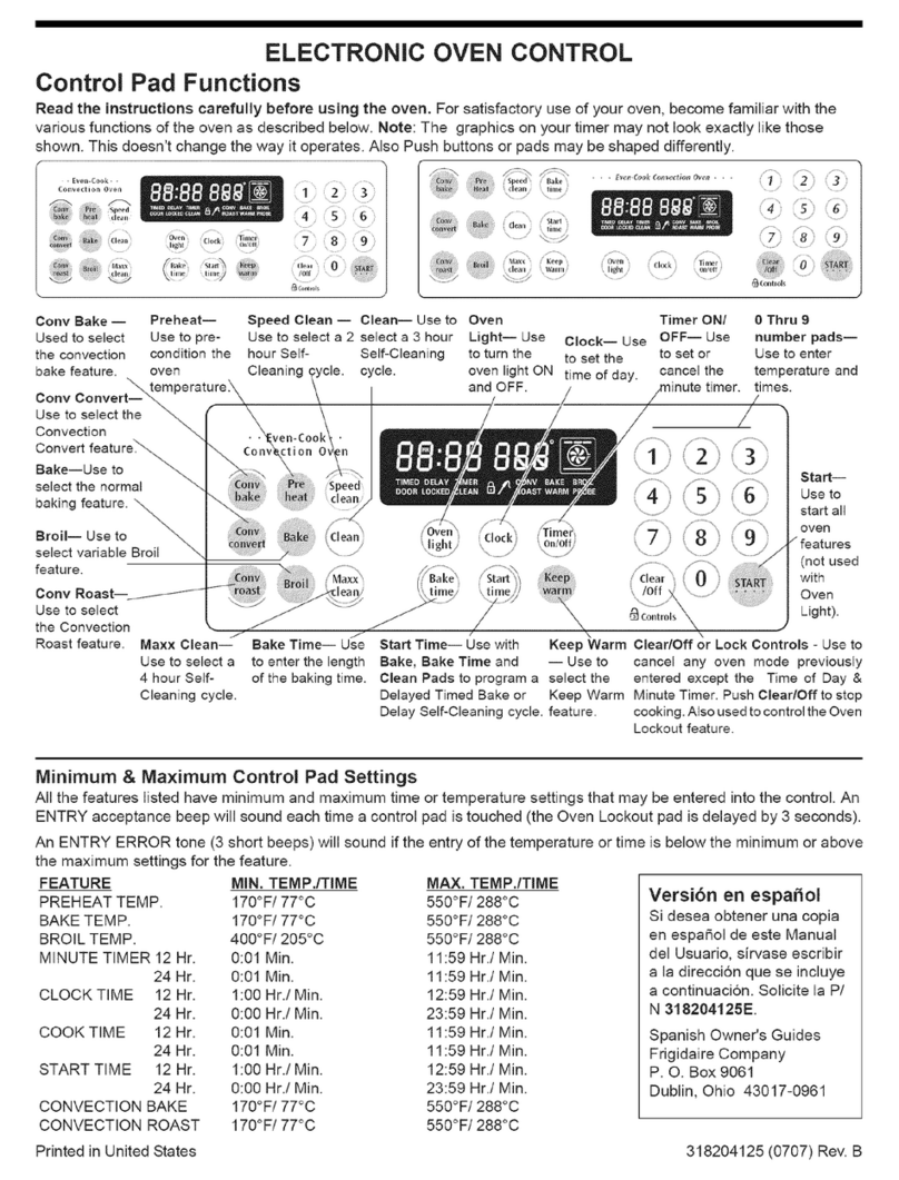 Frigidaire PLES399ECI Use and maintenance manual Frigidaire PLES399ECI Use and maintenance manual