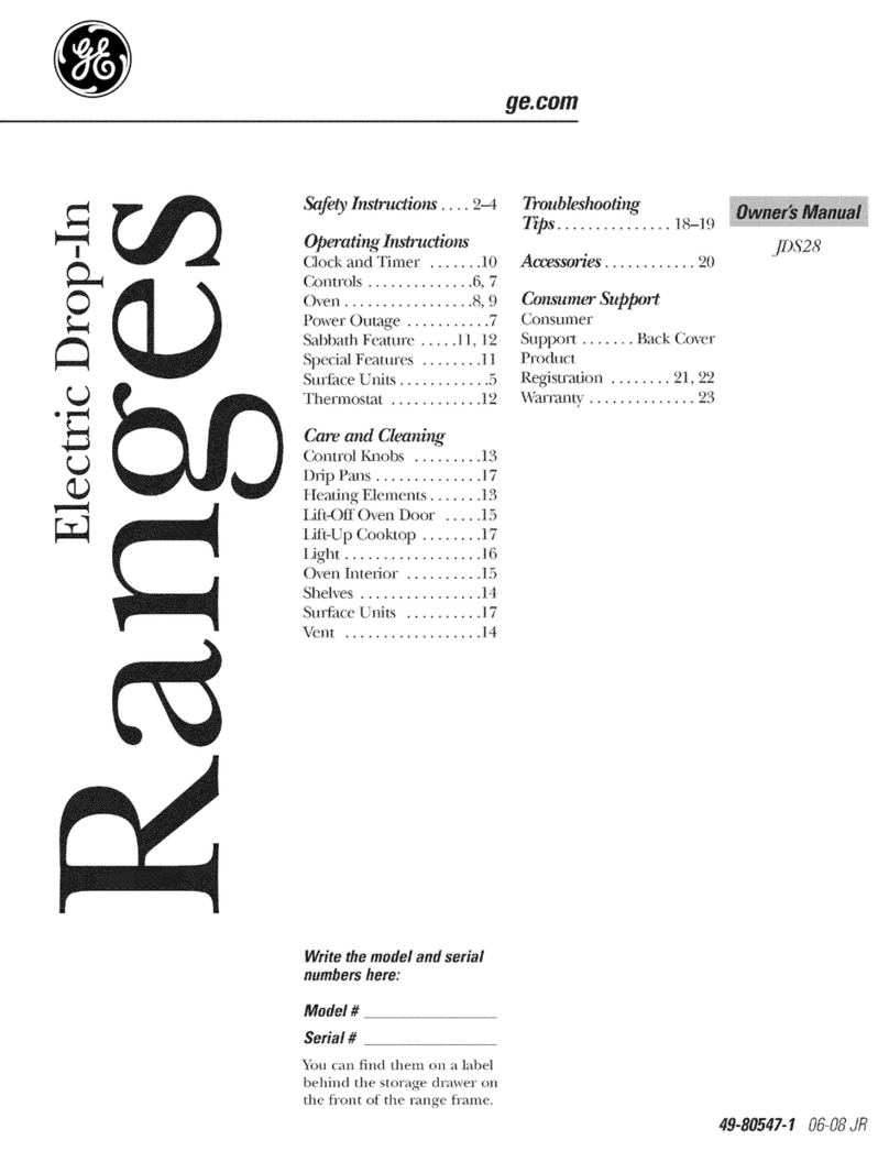 GE JDS28 User manual