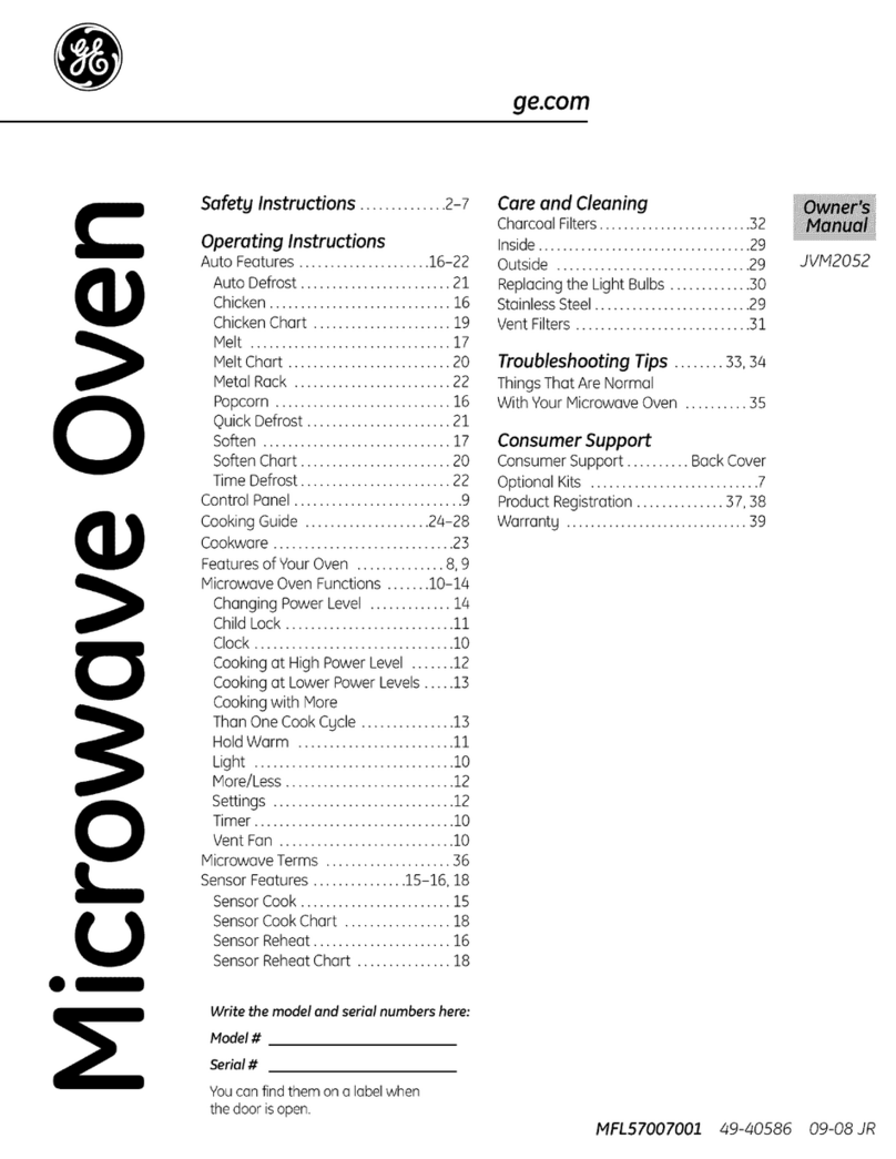 GE JVM2052 User manual