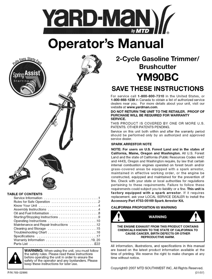 Yard-Man YM90BC User manual