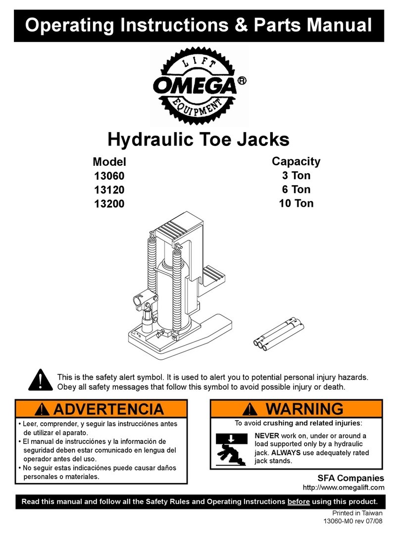 Omega Lift 13120 Operating instructions & parts manual