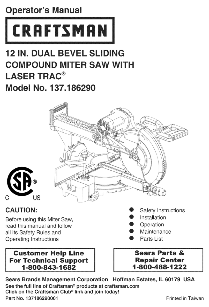 Craftsman 137.186290 Operator's manual