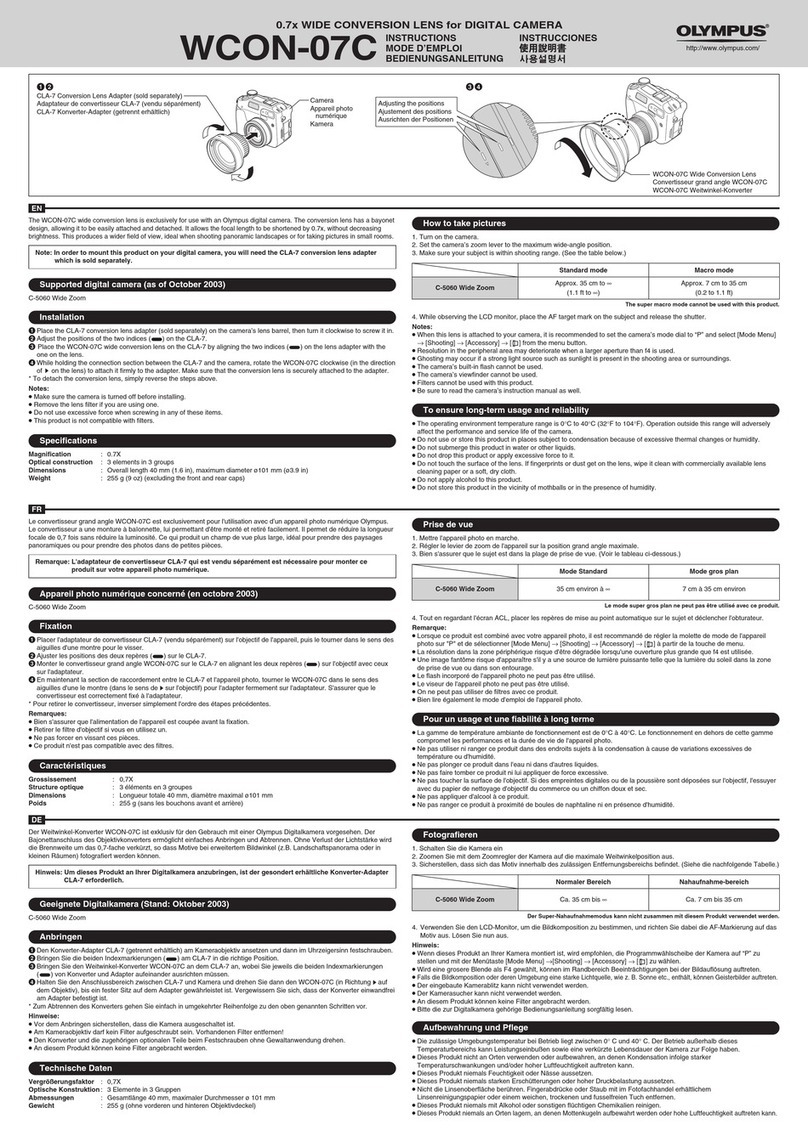 Olympus WCON-07C User manual