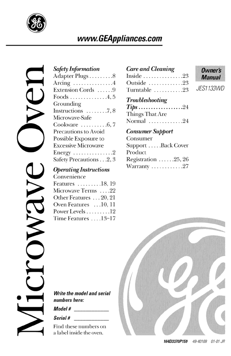 GE JES1133WD User manual