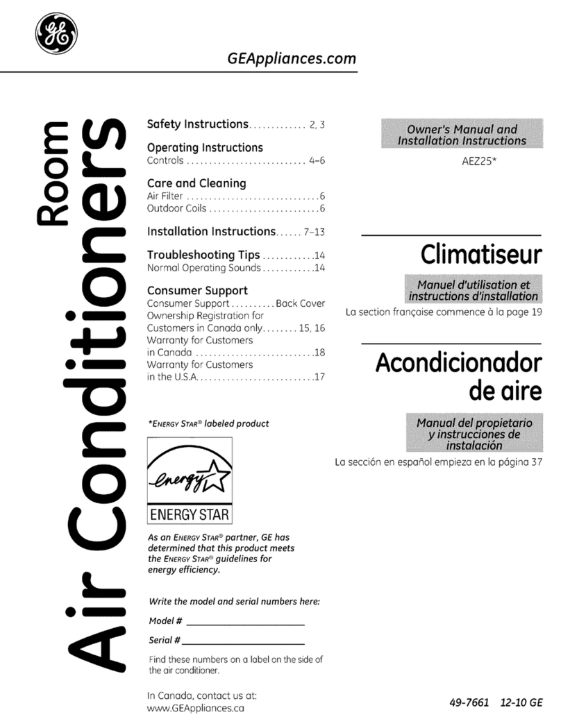 GE AEZ25 Series and Operating instructions