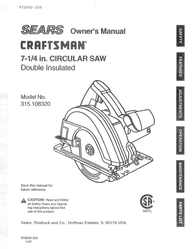 Craftsman 315.108320 owner's manual