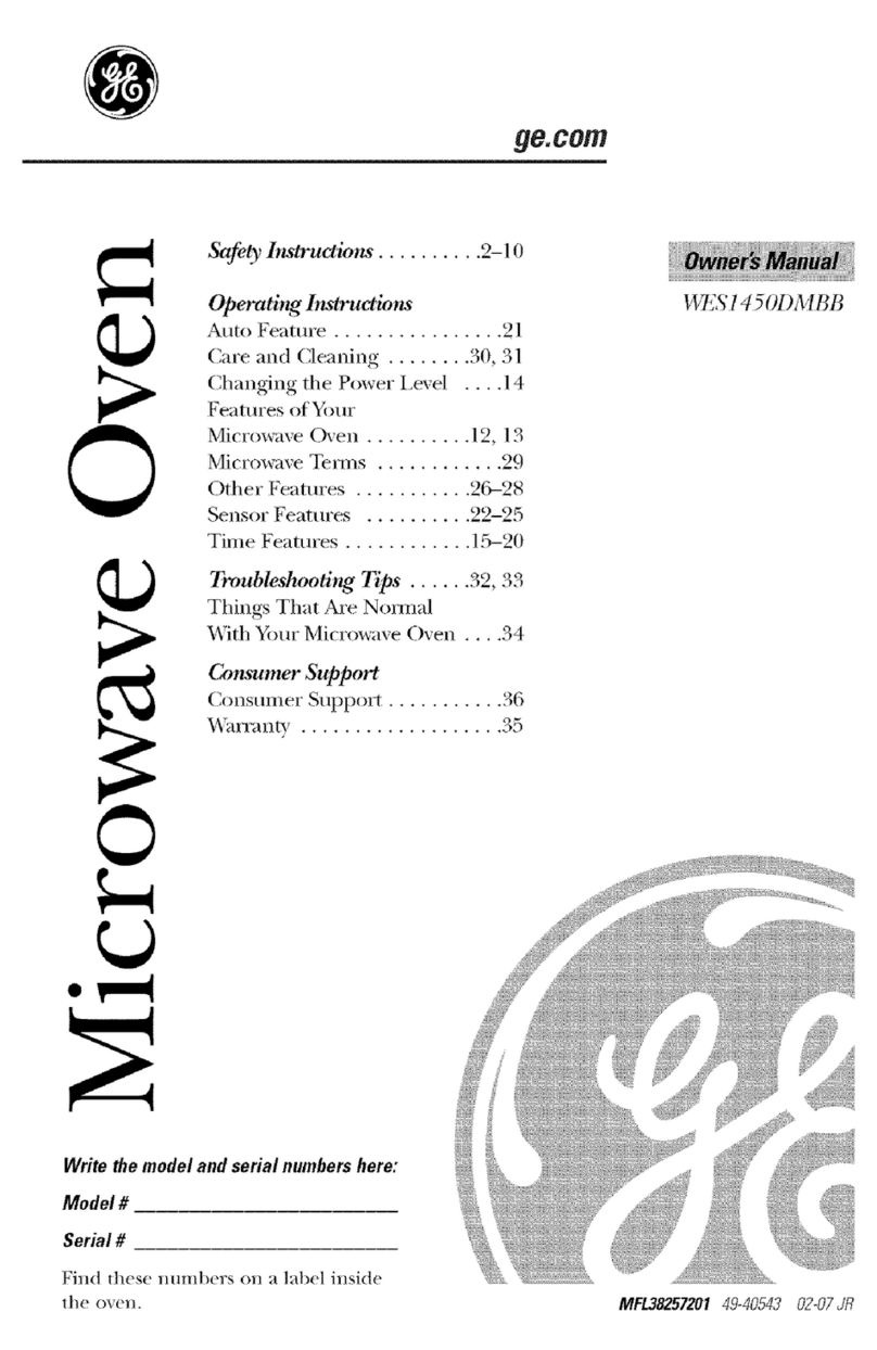 GE WES1450DMBB User manual