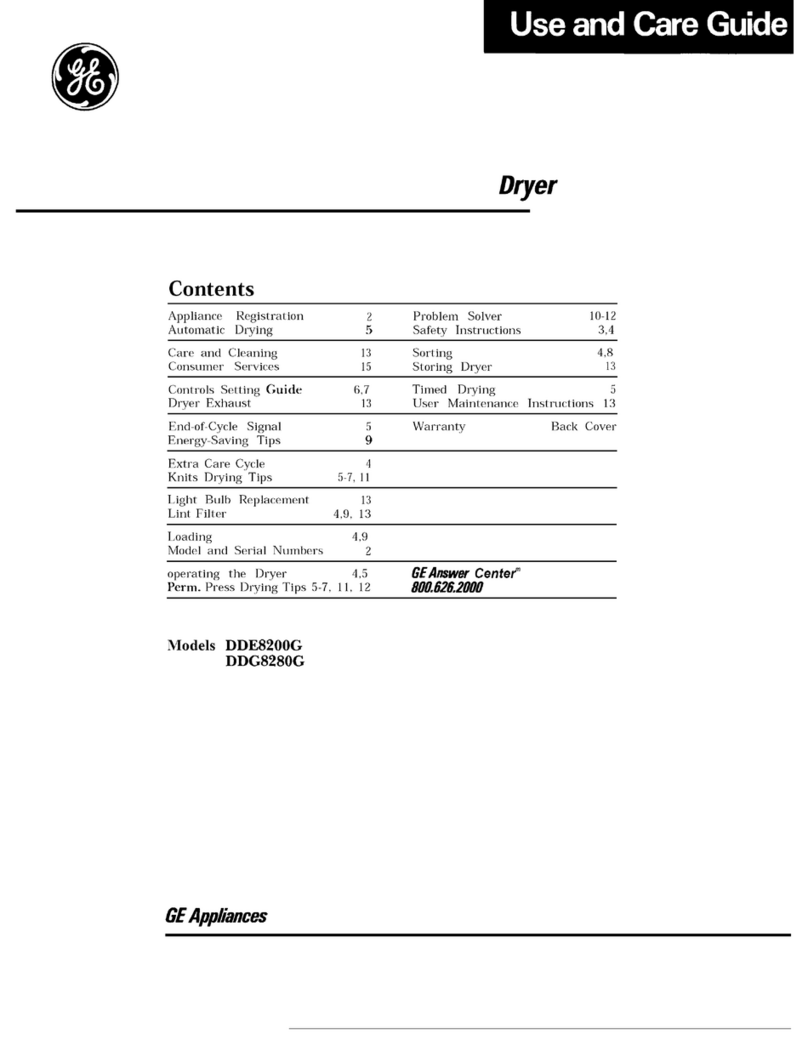 GE DDE8200G User manual