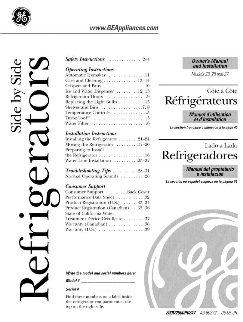 GE GSS25TGPECC and Safety guide