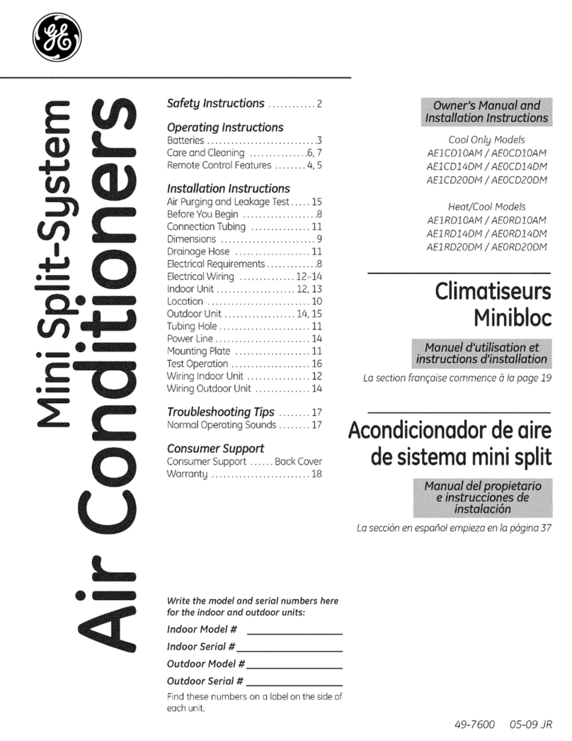GE AE1CDIOAM and Operating instructions