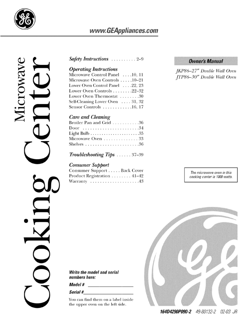 GE JKP86 User manual GE JKP86 User manual