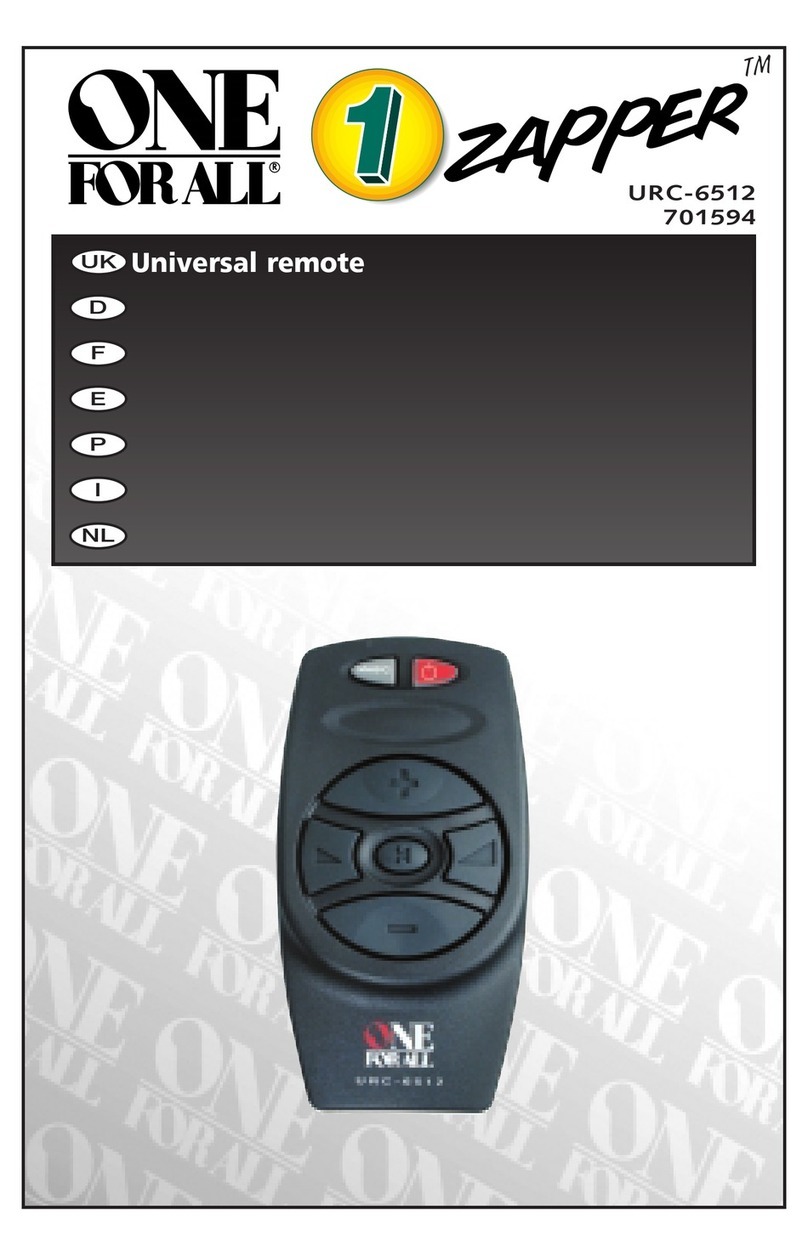 One Forall Zapper URC-6512 User manual