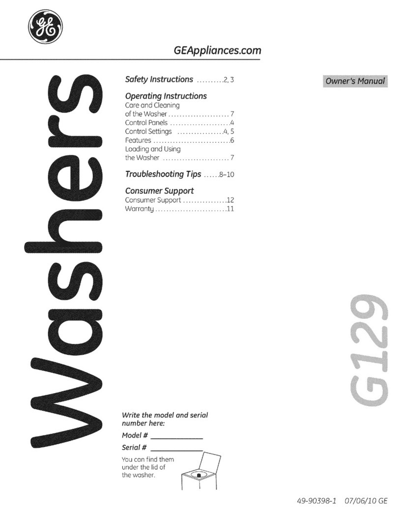 GE GTWN4000M0WS User manual
