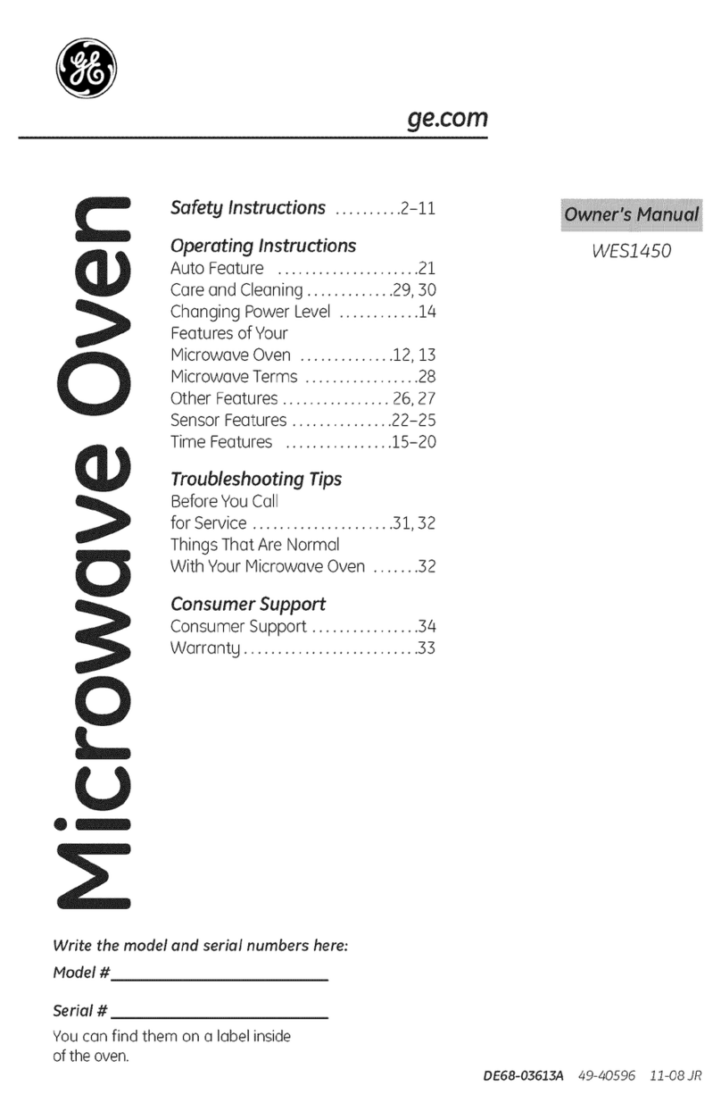 GE Appliances WES1450 User manual GE Appliances WES1450 User manual