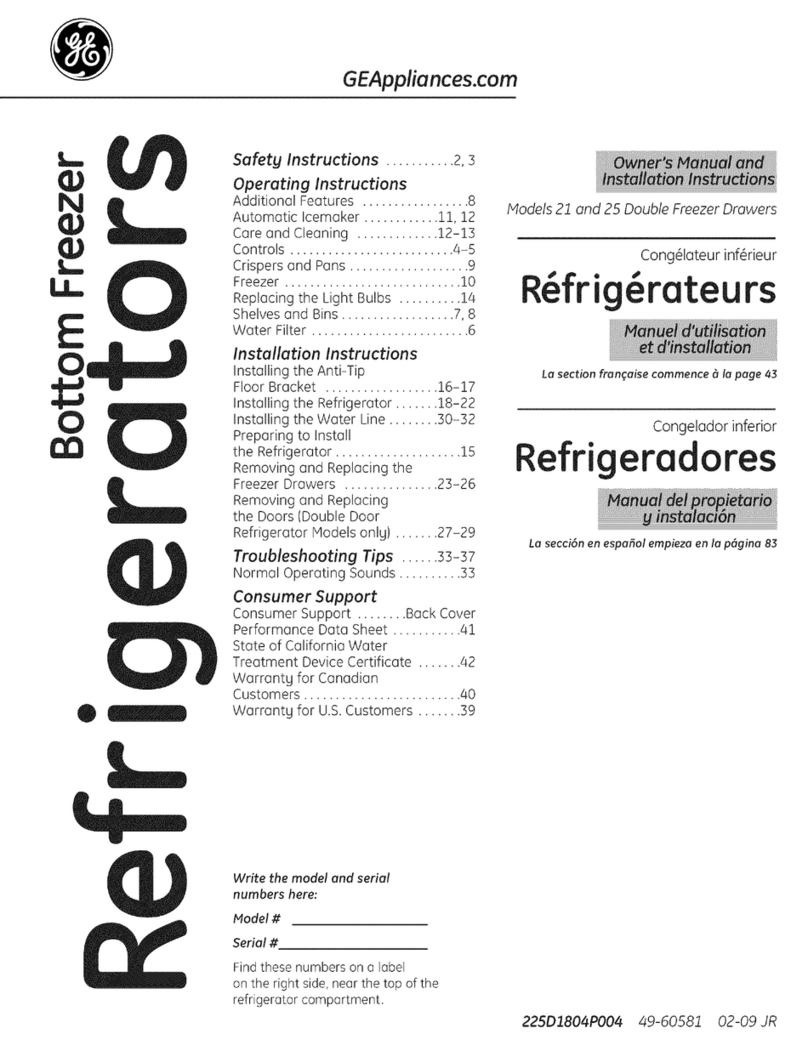 GE PGSS5NFYASS and Operating instructions GE PGSS5NFYASS and Operating instructions
