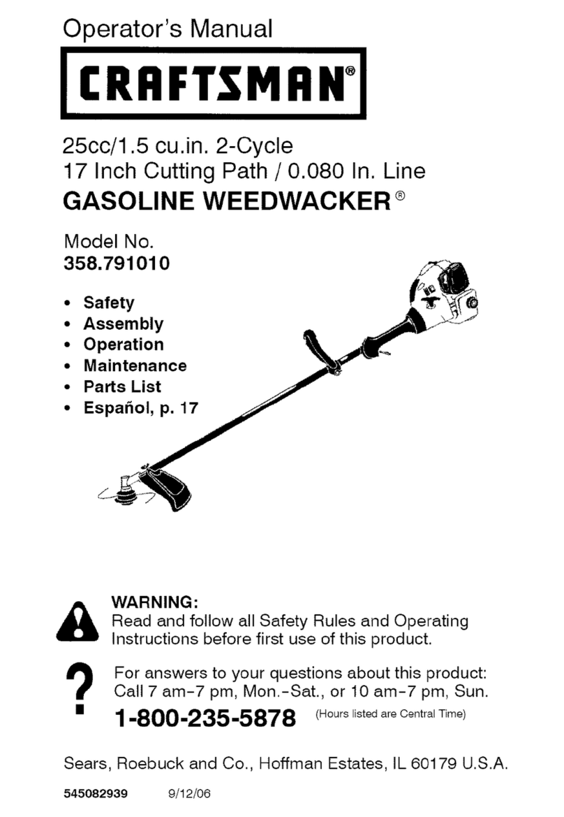 Craftsman WEEDWACKER 358.791010 User manual