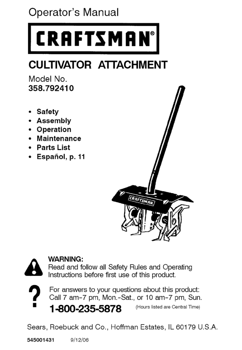 Craftsman 358.792410 Operator's manual Craftsman 358.792410 Operator's manual
