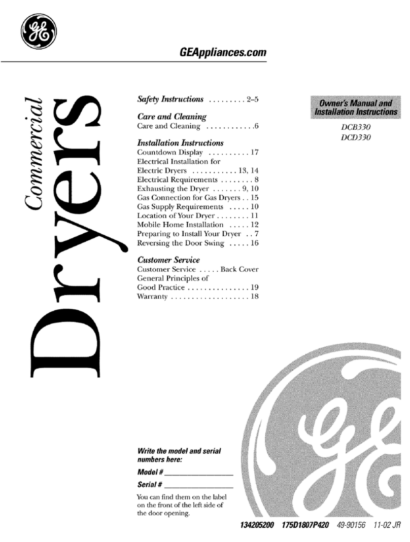 GE DCD330 and Operating instructions