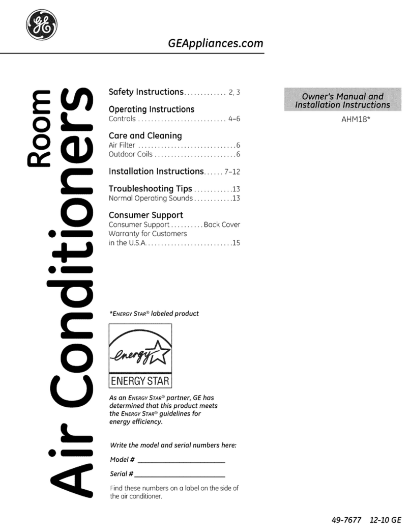 GE AHM18 Series Operating instructions