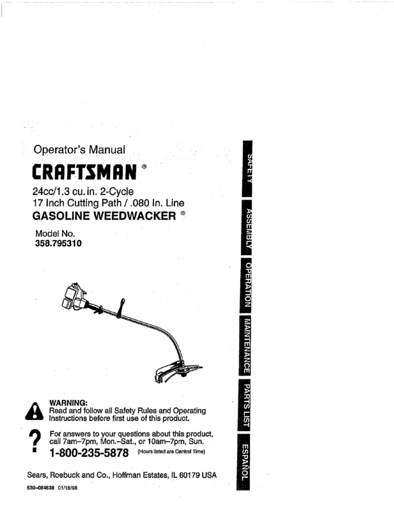 Craftsman WEEDWACKER 358.795310 User manual