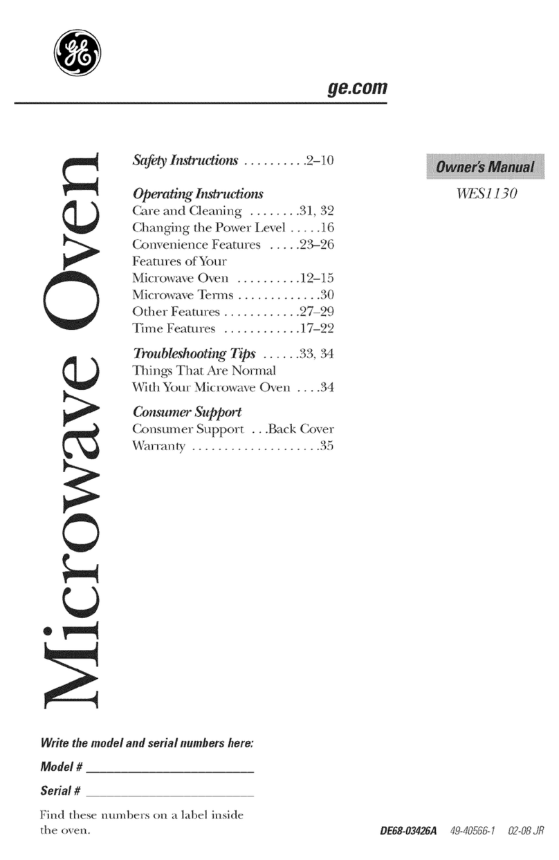 GE WES1130 User manual