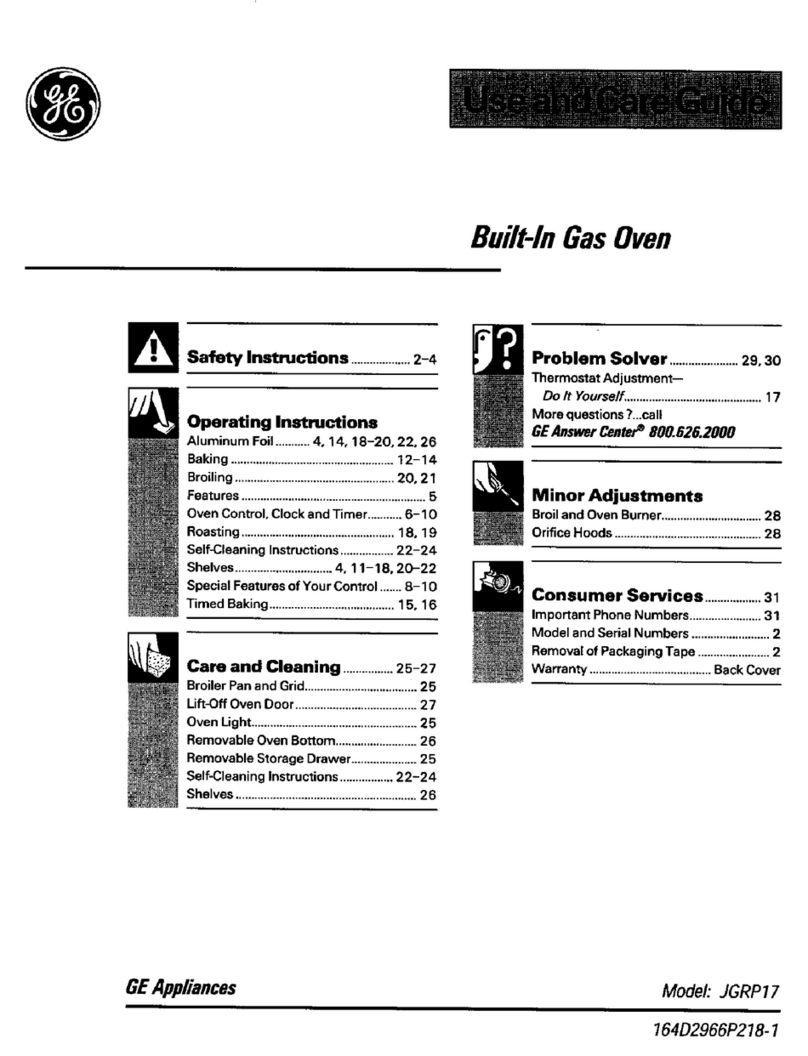 GE JGRP17 Series User manual