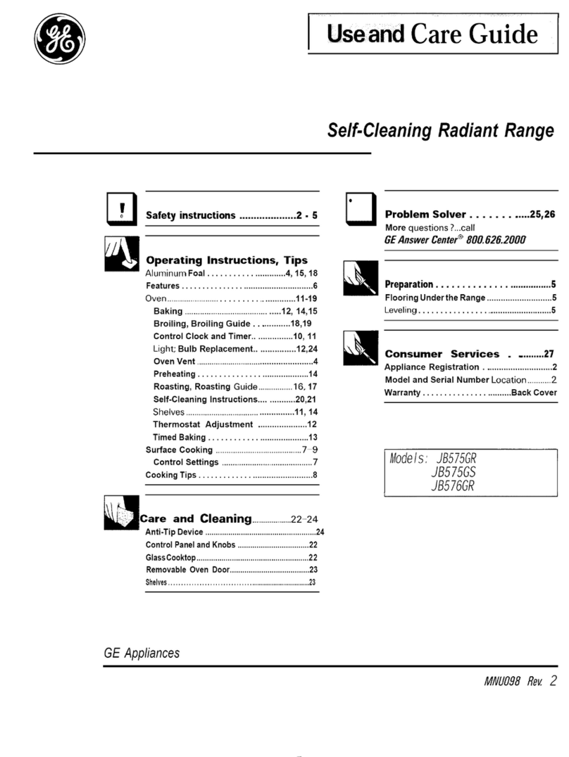 GE JB575GR User manual