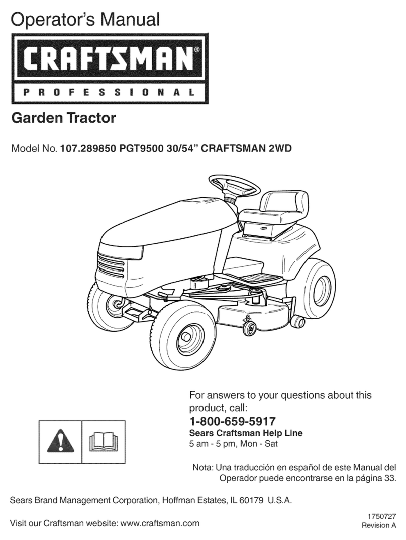 Craftsman 107289850 PGT9500 User manual