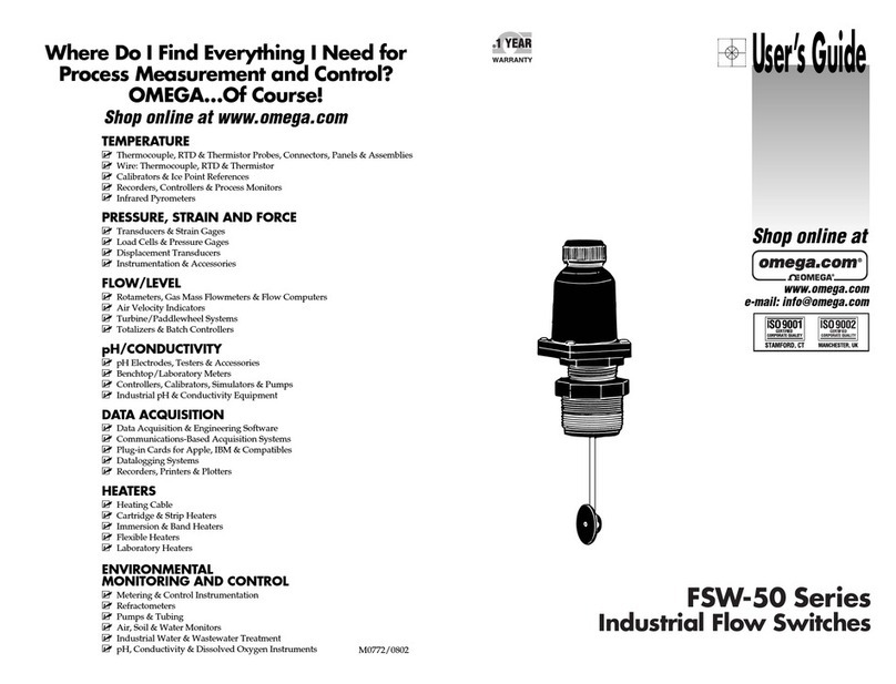 Omega Engineering FSW-50 Series manual
