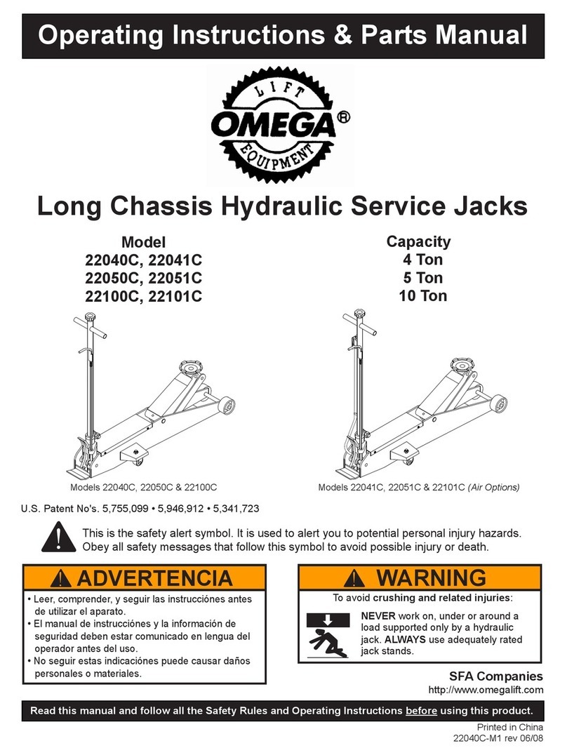 Omega 22040C Operating instructions & parts manual