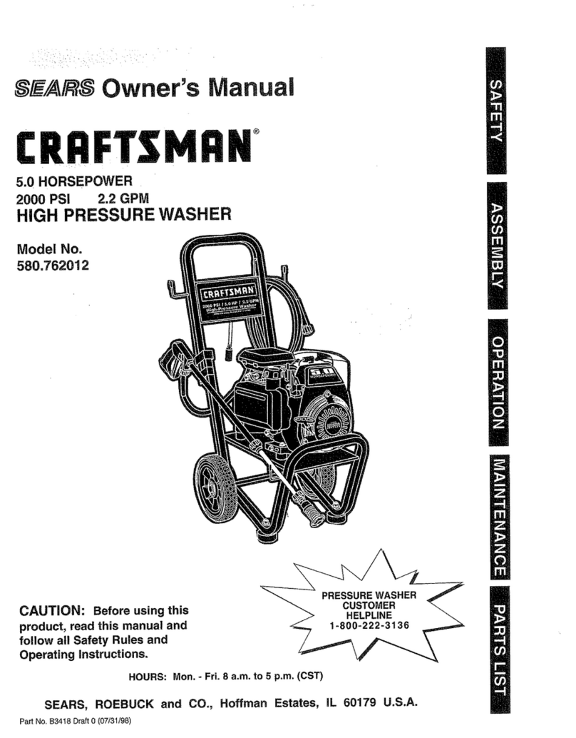 Craftsman 580.762012 User manual