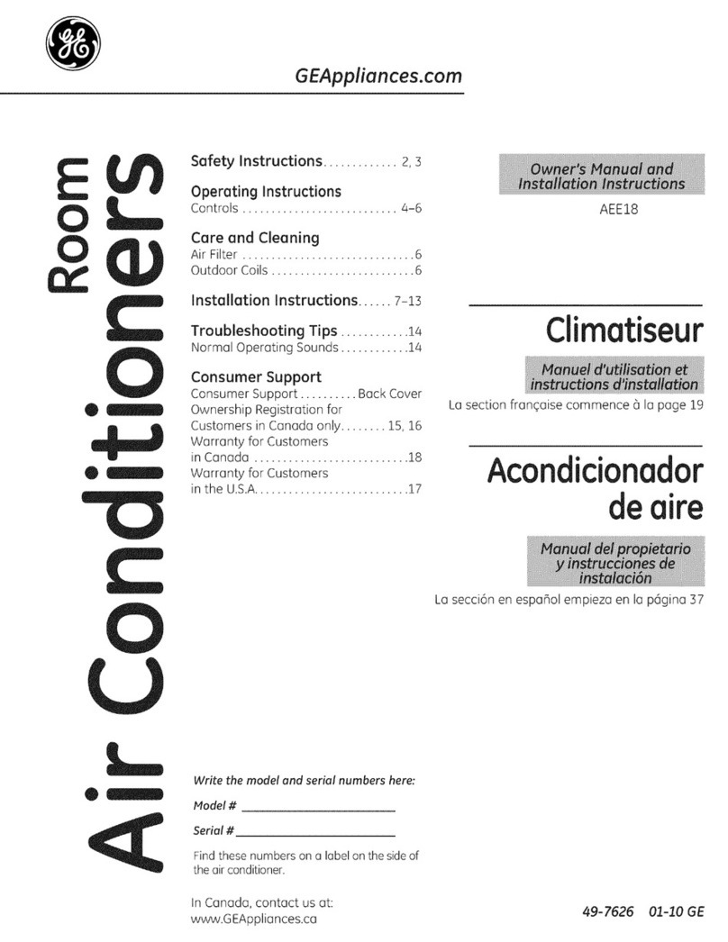 GE Appliances AEE18 Operating instructions