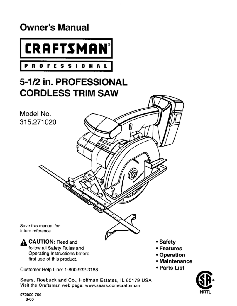 Craftsman 315.271020 owner's manual
