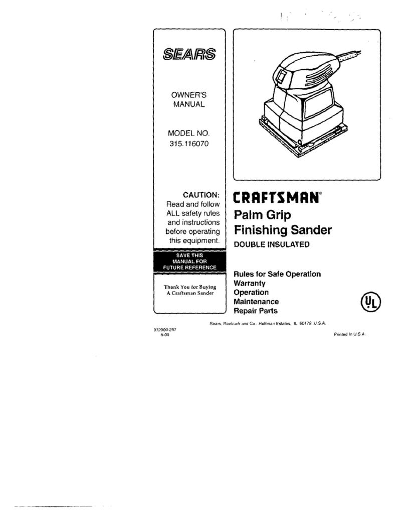 Craftsman 315.116070 owner's manual