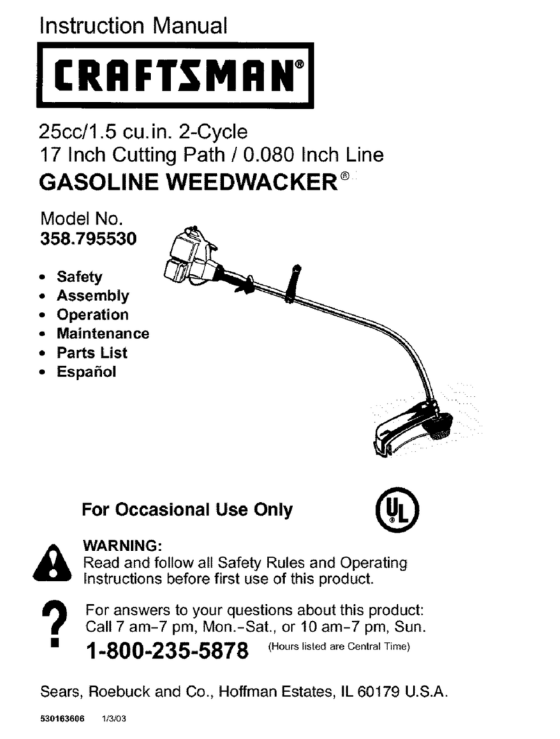 Craftsman WEEDWACKER 358.795530 instruction manual
