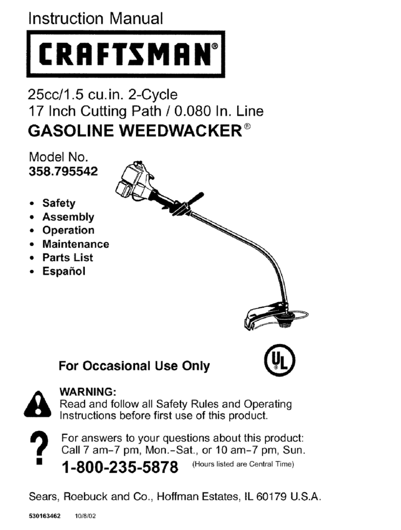 Craftsman WEEDWACKER 358.795542 User manual