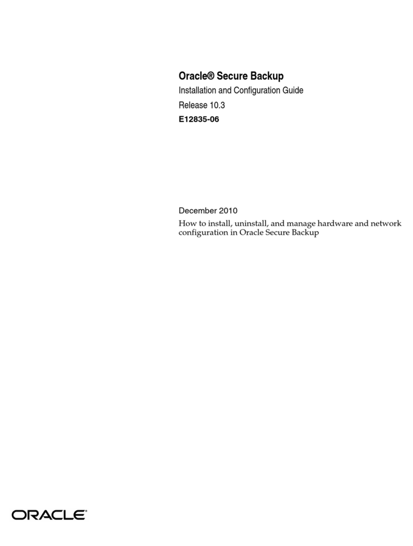 Oracle Secure Backup and Installation and configuration guide Oracle Secure Backup and Installation and configuration guide