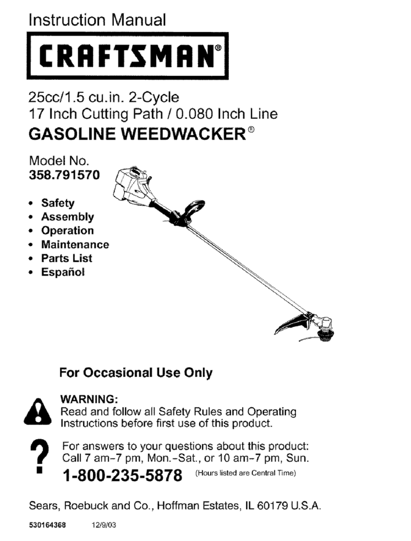 Craftsman WEEDWACKER 358.791570 User manual