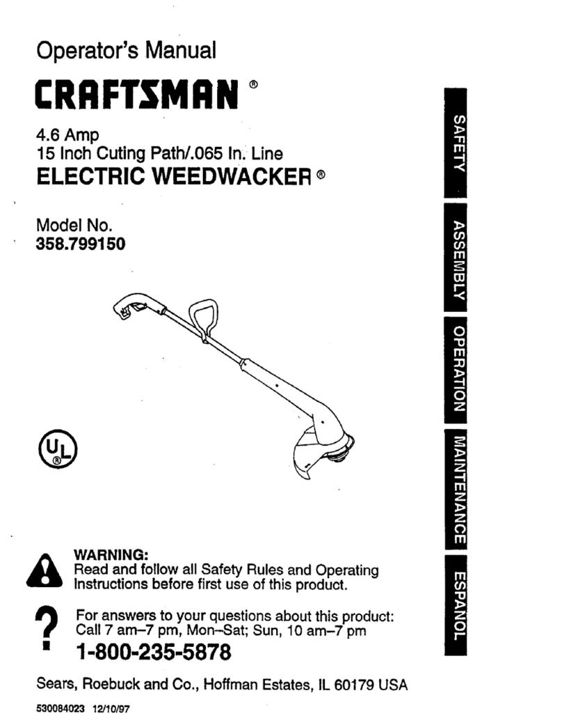 Craftsman WEEDWACKER 358.799150 User manual